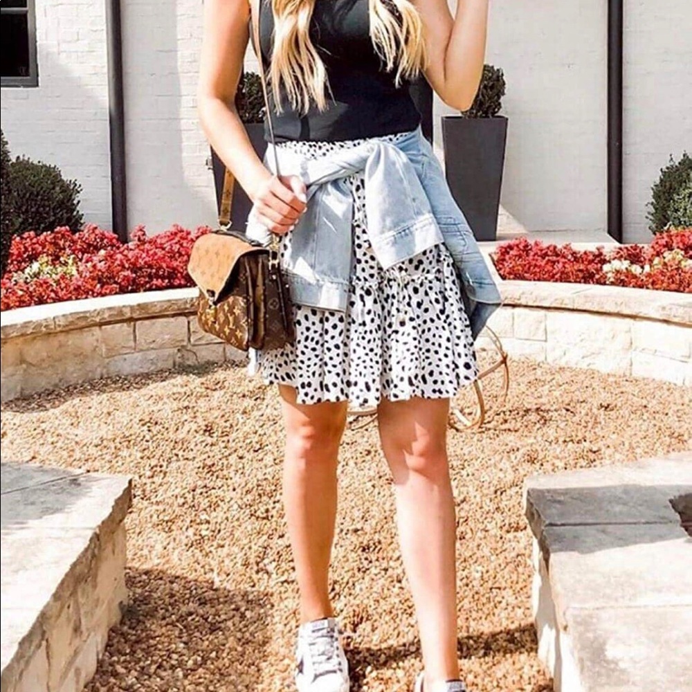 High Waist Ruffle Skirt | Leopard Print | Size Medium